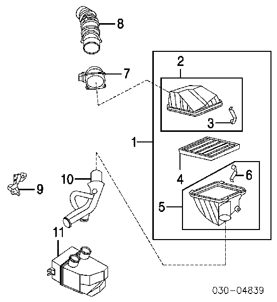 226808U301 Nissan sensor de fluxo (consumo de ar, medidor de consumo M.A.F. - (Mass Airflow))