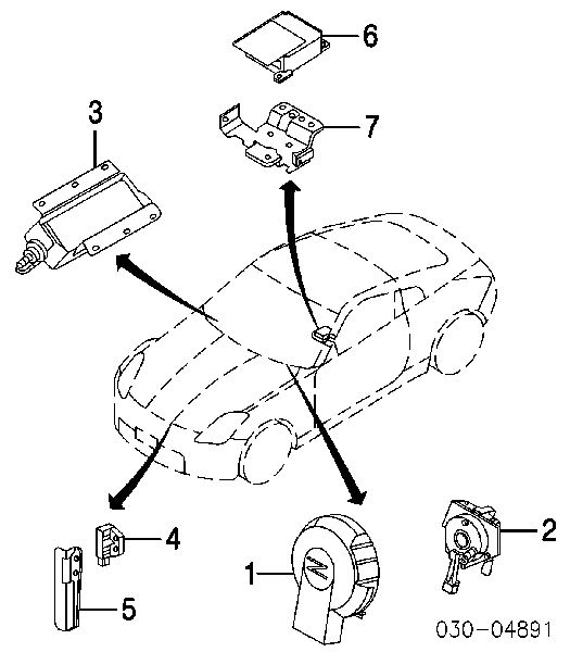 98581CD000 Nissan sensor airbag dianteiro