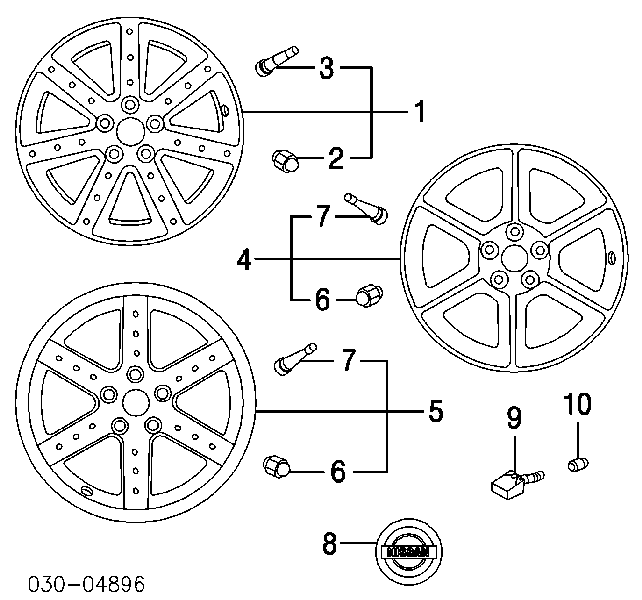 Coberta de disco de roda para Nissan Murano (Z50)