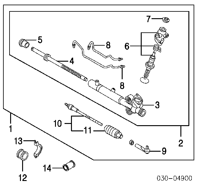 Bota de proteção direita do mecanismo de direção (de cremalheira) para Infiniti M35 (Y50)
