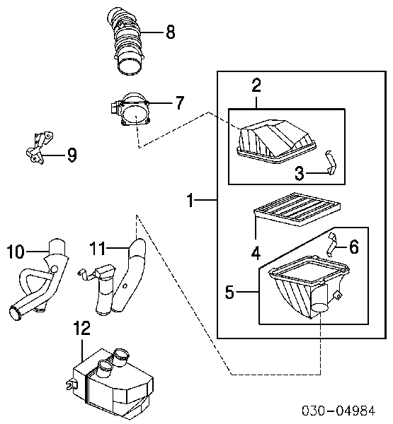 226805M000 Nissan sensor de fluxo (consumo de ar, medidor de consumo M.A.F. - (Mass Airflow))