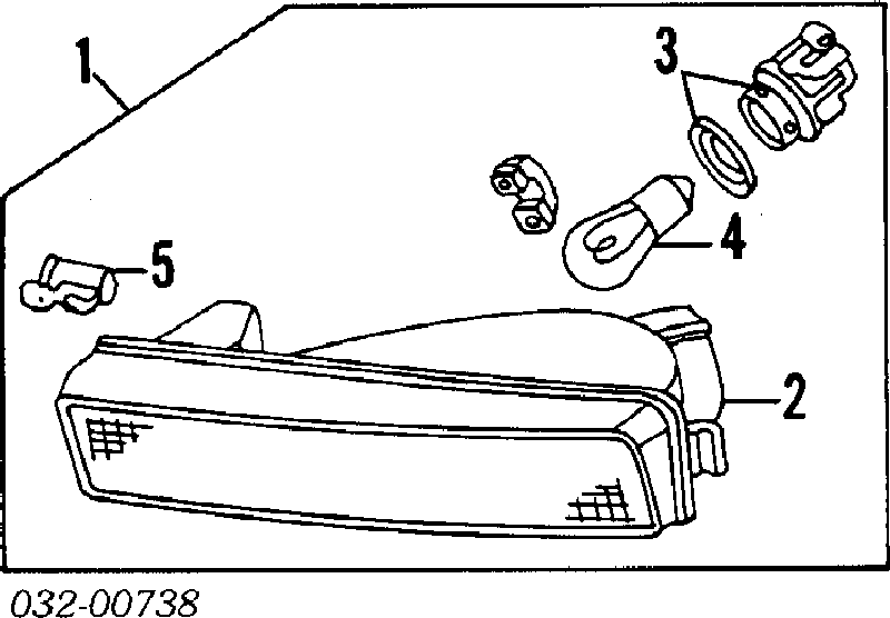 Стекло указателя поворота левого на Honda Accord IV 