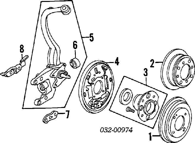 Tambor do freio traseiro para Honda Accord (CB3, CB7)