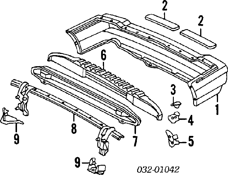 Refuerzo parachoque trasero 71540SM5A00 HONDA