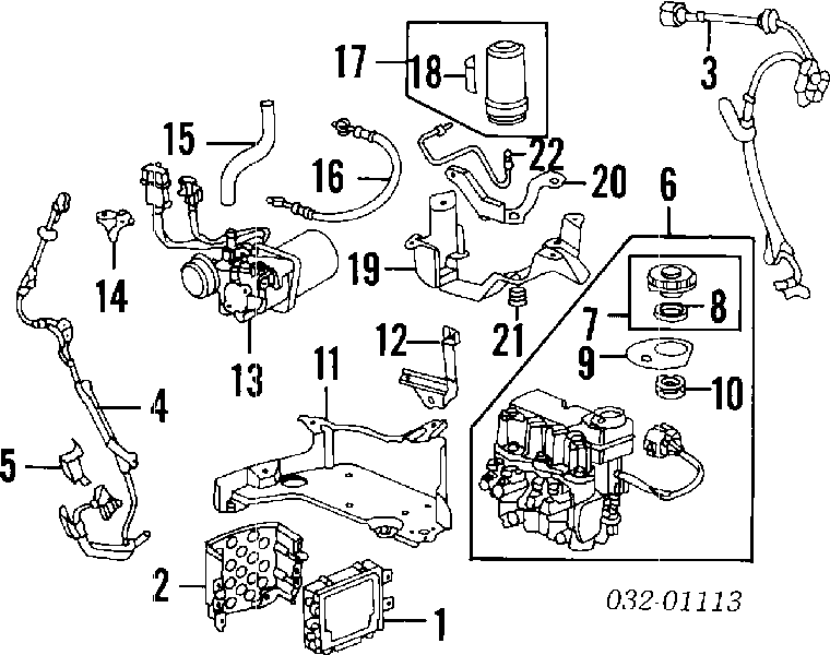 Sensor ABS dianteiro direito para Honda Civic (MA,MB)