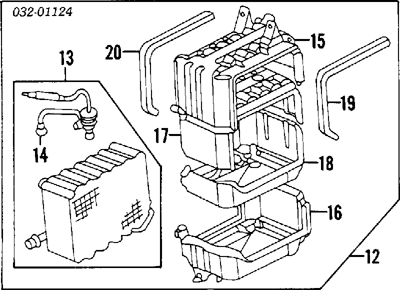 Испаритель кондиционера 80210SM1A25 Honda