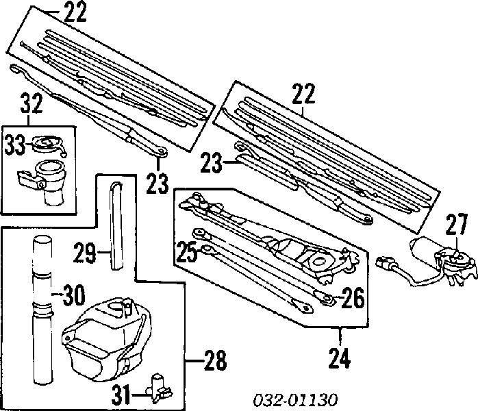 Щетка-дворник лобового стекла водительская 76620SM4A01 Honda