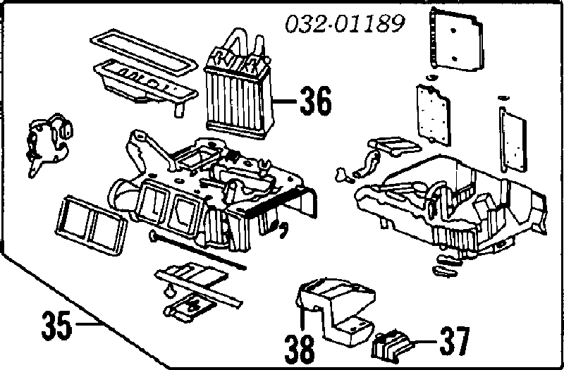 Радиатор печки (отопителя) на Honda Prelude IV 