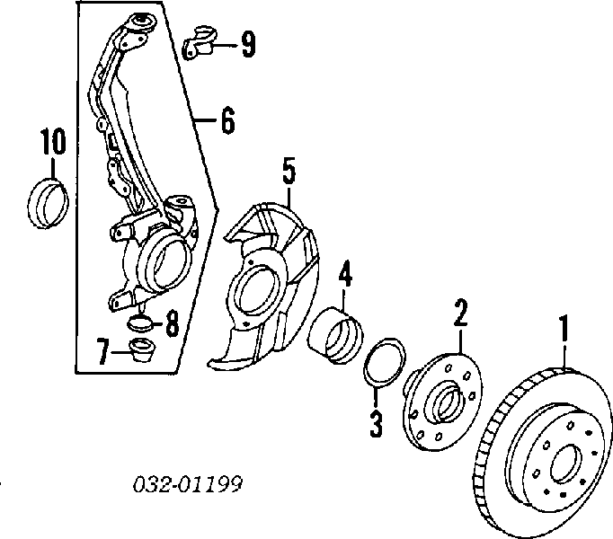 Rolamento de cubo dianteiro para Honda Prelude (BB)
