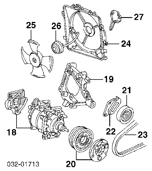 Difusor do radiador de aparelho de ar condicionado para Honda Civic (EJ9, EK3/4)