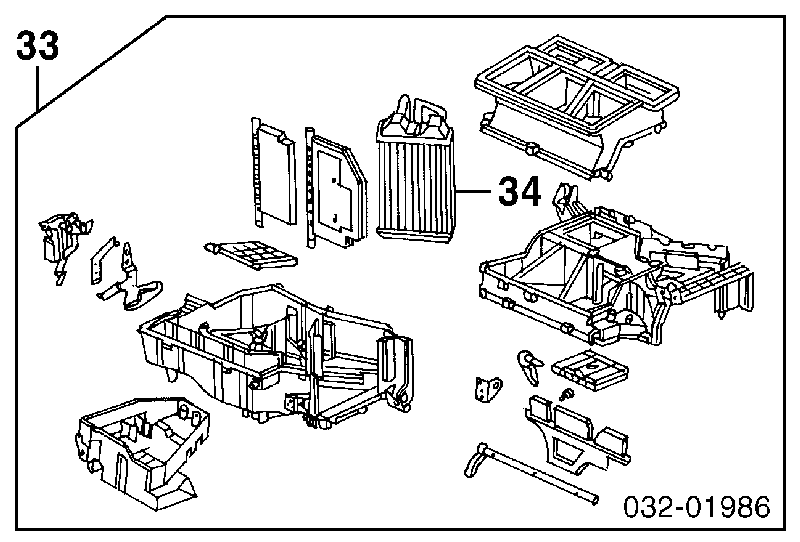 Radiador de forno (de aquecedor) para Honda Accord (CD7)