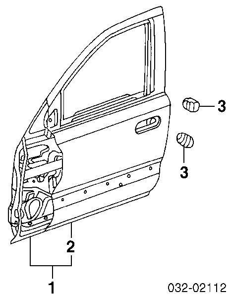 Передняя правая дверь Хонда ЦРВ 2 (Honda CR-V)