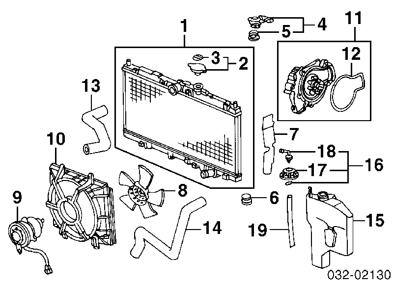 Radiador de esfriamento de motor para Honda Shuttle (RA1, RA5)