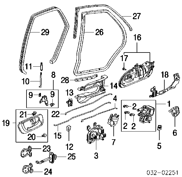 72615S84A01 Honda motor acionador de abertura/fechamento da porta traseira direita