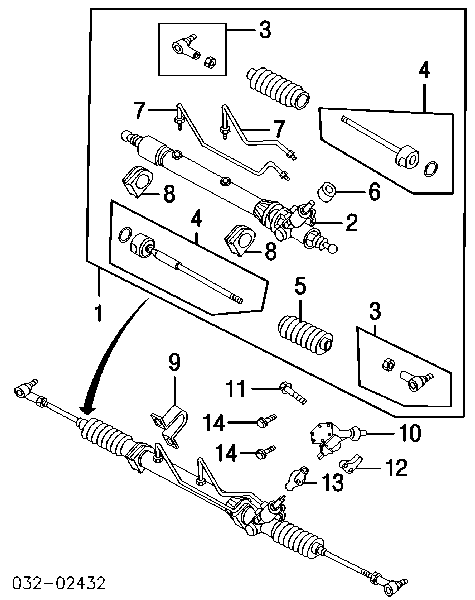 TA5736 Delphi рулевая тяга