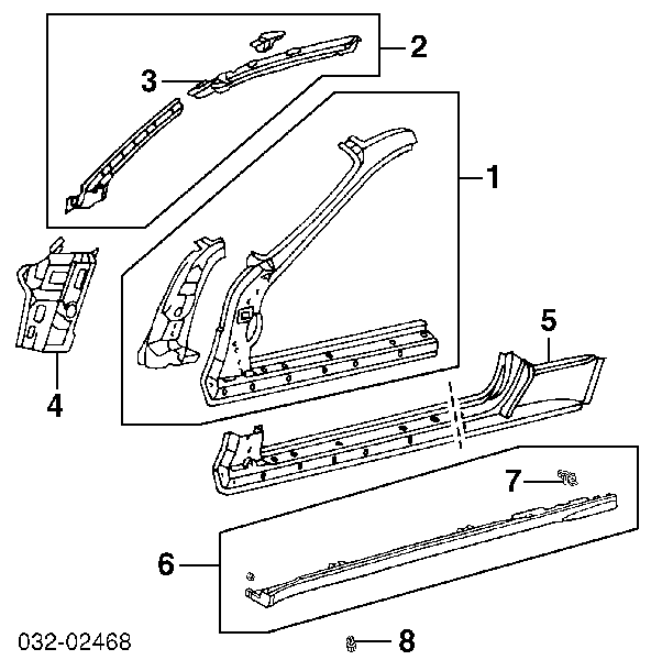 Накладка (молдинг) порога наружная правая 71800S03000 Honda