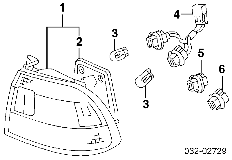 Piloto posterior exterior derecho 33501S04A02 HONDA