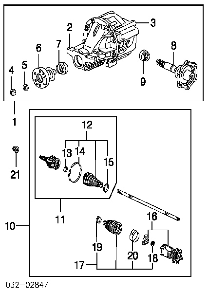 Торсион передний правый 44327SX0C02 Honda