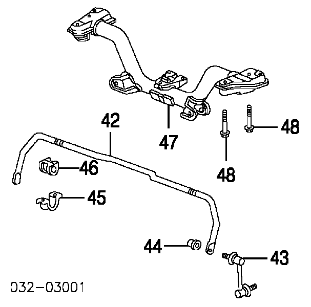 Задний стабилизатор СРВ RD (Honda CR-V)