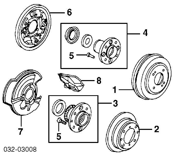 Tambor do freio traseiro para Honda Civic (EE)