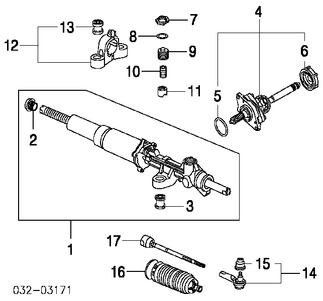 53537-S2A-003 Honda bota de proteção do mecanismo de direção (de cremalheira)