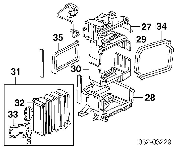 80210SR1A12 Honda vaporizador de aparelho de ar condicionado