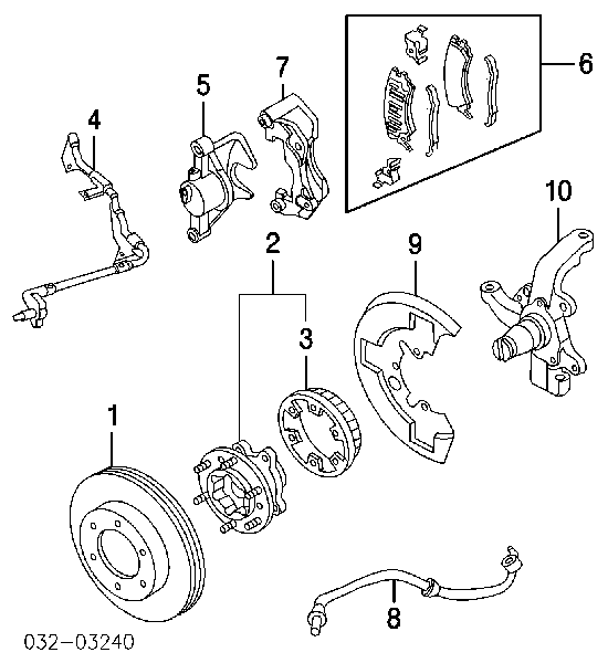 Передние тормозные колодки 8972872630 Honda