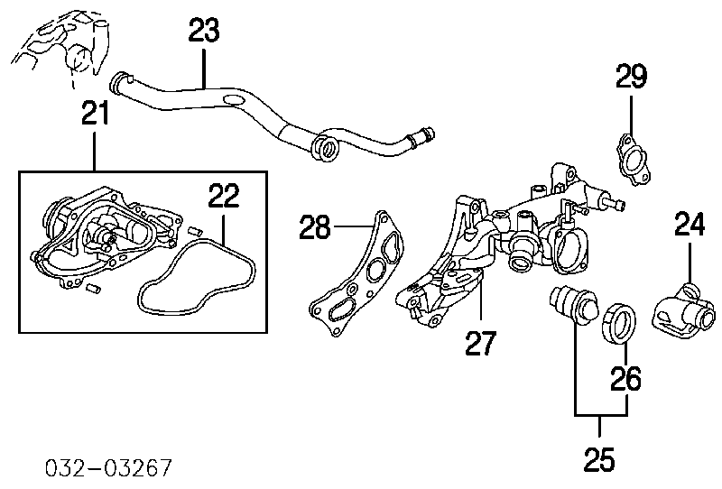 Termostato 9091603089 Toyota