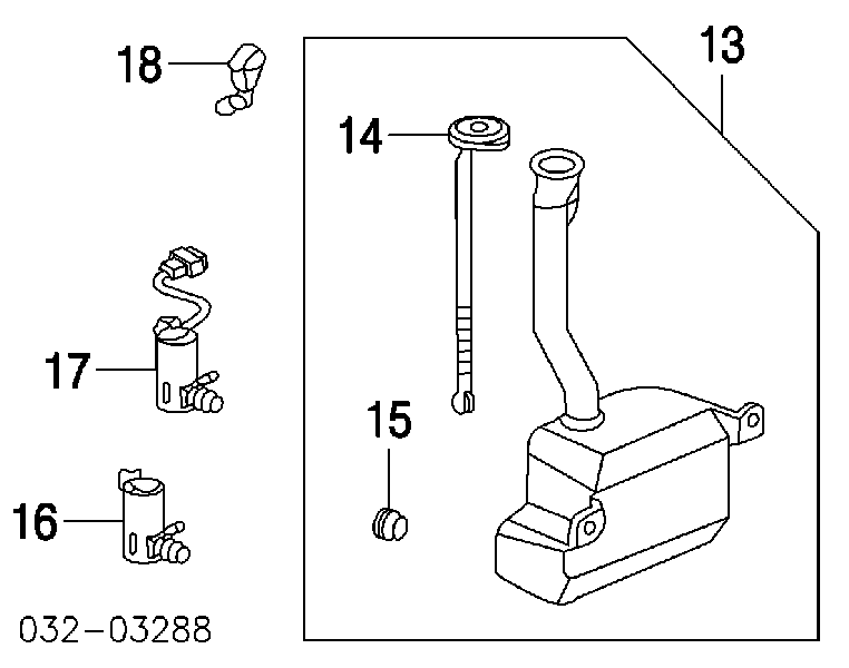 Насос заднего омывателя 38512S3VA01 Honda