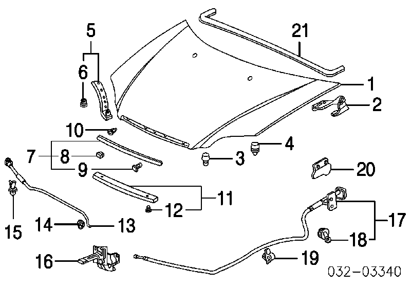 60100S5AA80ZZ Honda capota