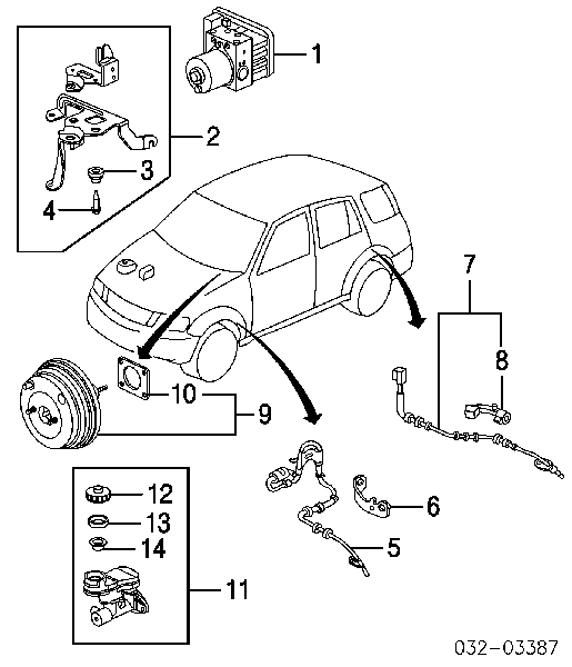 Sensor ABS traseiro esquerdo para Honda CR-V (RD)