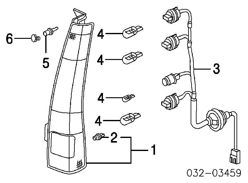 33501S9AA00 Honda lanterna traseira direita