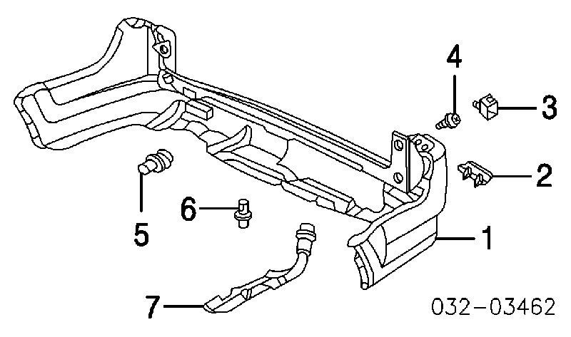 Consola direita do pára-choque traseiro para Honda CR-V (RD)