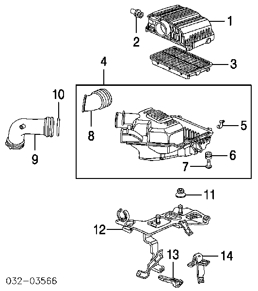 HA-8643 Kavo Parts filtro de ar