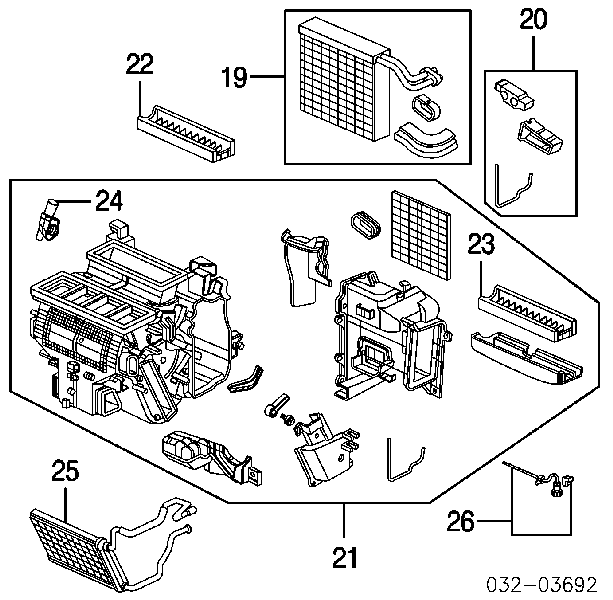 Радиатор печки (отопителя) на Honda Accord VII 