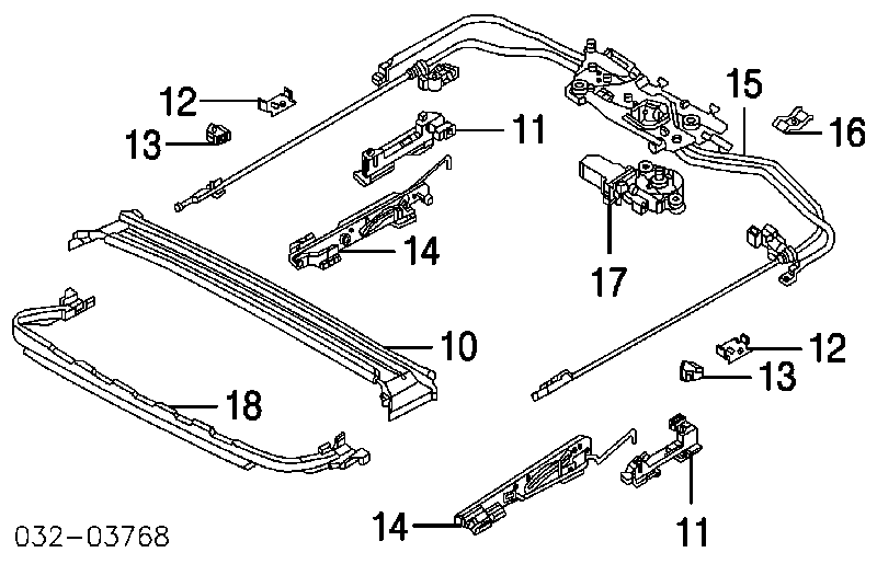 Motor de acionamento de alcapão para Honda Accord (CL, CM)