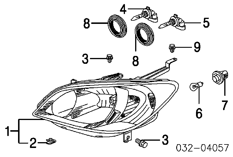 33116S84A01 Honda lâmpada halógena