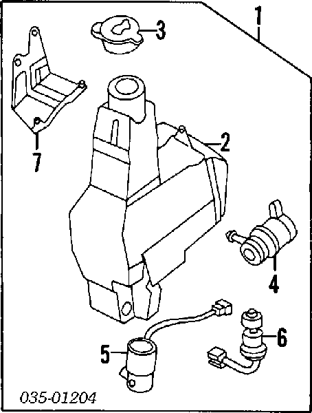 Tanque de fluido para lavador de vidro para Mazda 626 (GD)