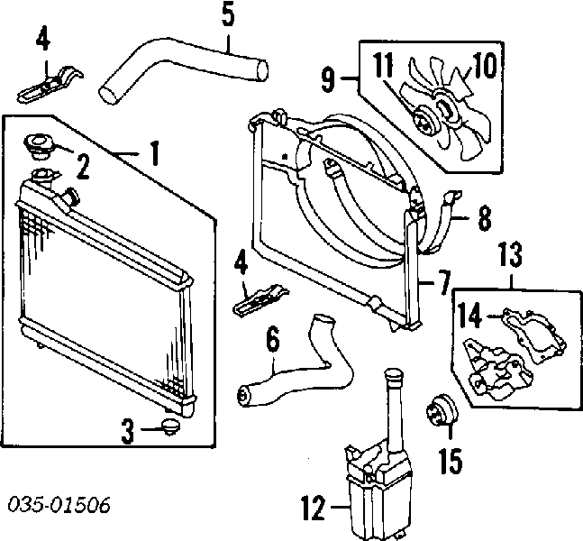Acoplamento viscoso de ventilador de esfriamento para Mazda MPV (LV)