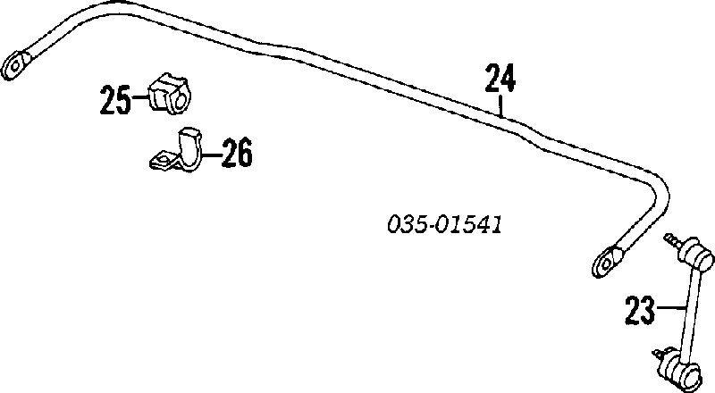 Bucha de estabilizador traseiro para Mazda 323 (BG)