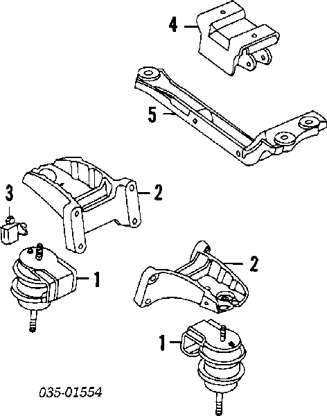 Coxim (suporte) traseiro de motor para Mazda 929 (HC)