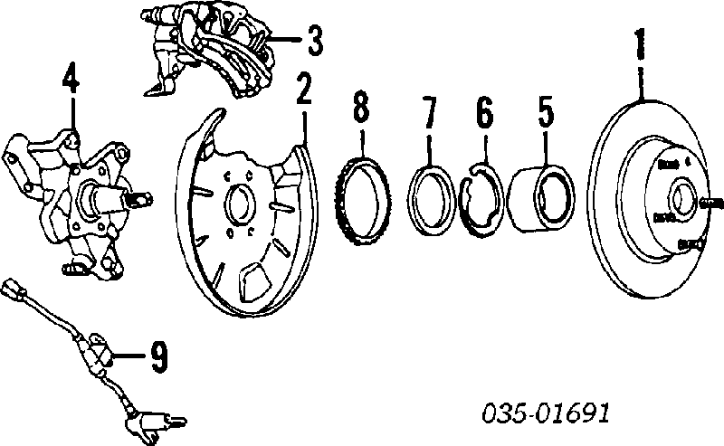 Disco do freio traseiro para Mazda 626 (GD)