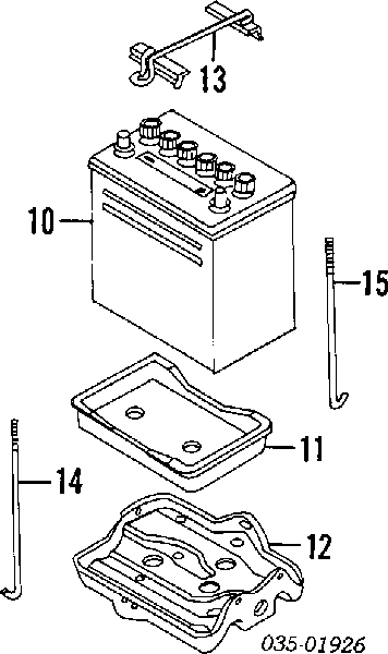 Fixação (suporte) de bateria recarregável para Mazda CX-5 (KF)