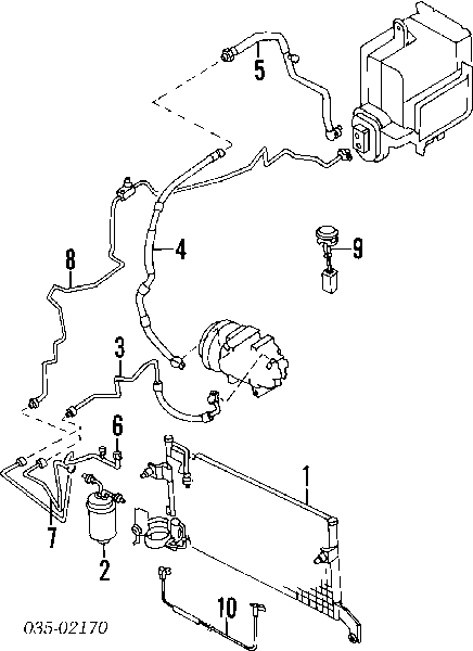 Radiador de aparelho de ar condicionado para Mazda Xedos (TA)