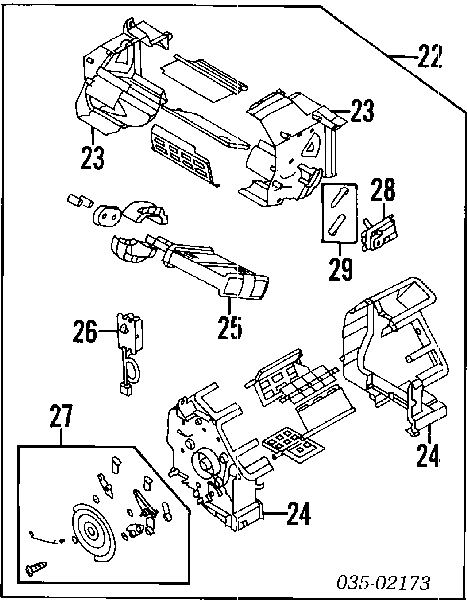 Радиатор печки (отопителя) на Mazda Xedos 9 