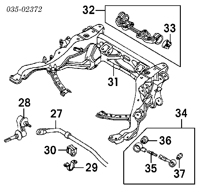 Bucha de estabilizador traseiro para Mazda RX-8 (SE)