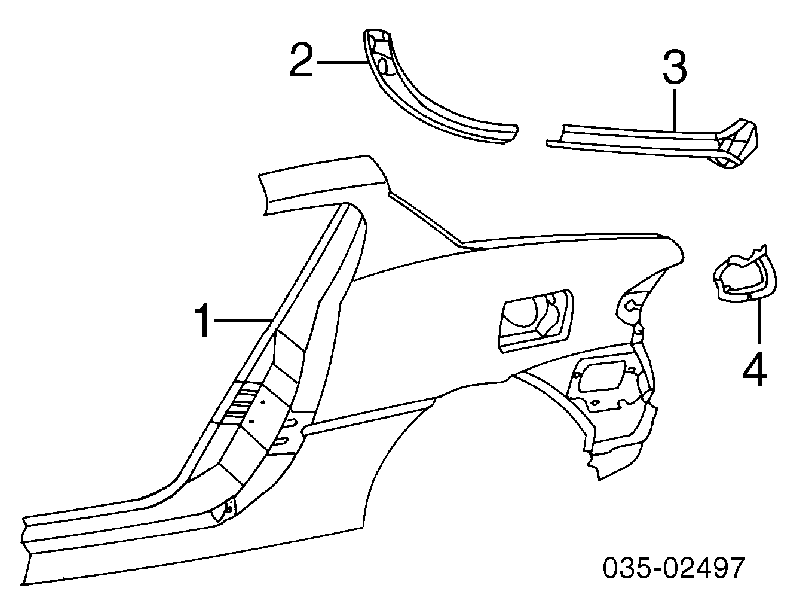 Крыло заднее левое E0Y671410 Mazda