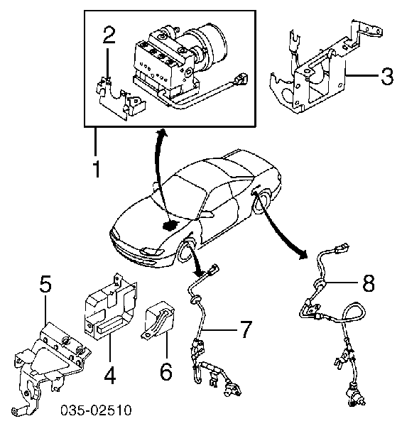 Sensor ABS traseiro direito para Mazda Xedos (CA)
