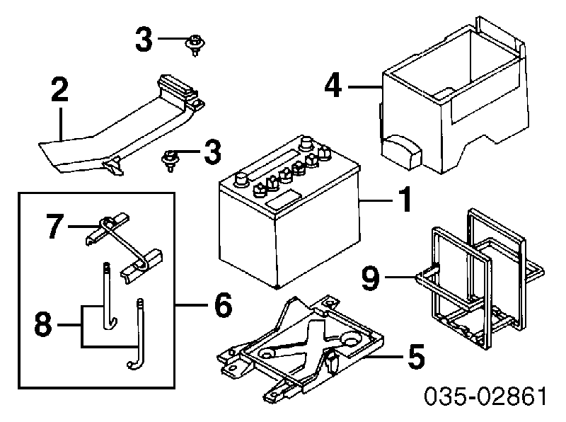 Cápsula (prendedor) de fixação do pára-choque traseiro para Mazda CX-9 (TB)