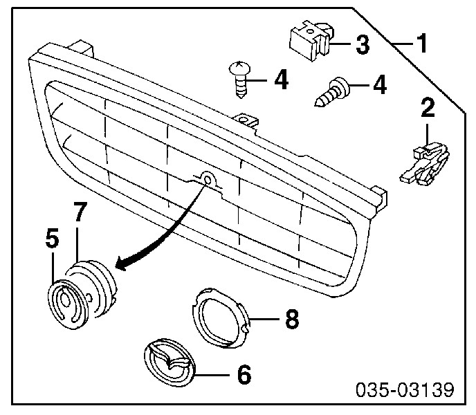 Grelha do radiador para Mazda MPV (LV)